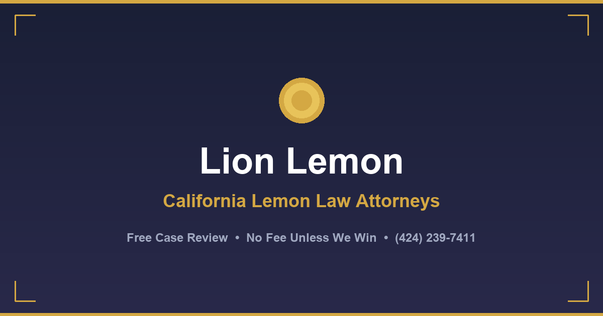 What Defects Are Covered by California Lemon Law? A Complete Guide ...